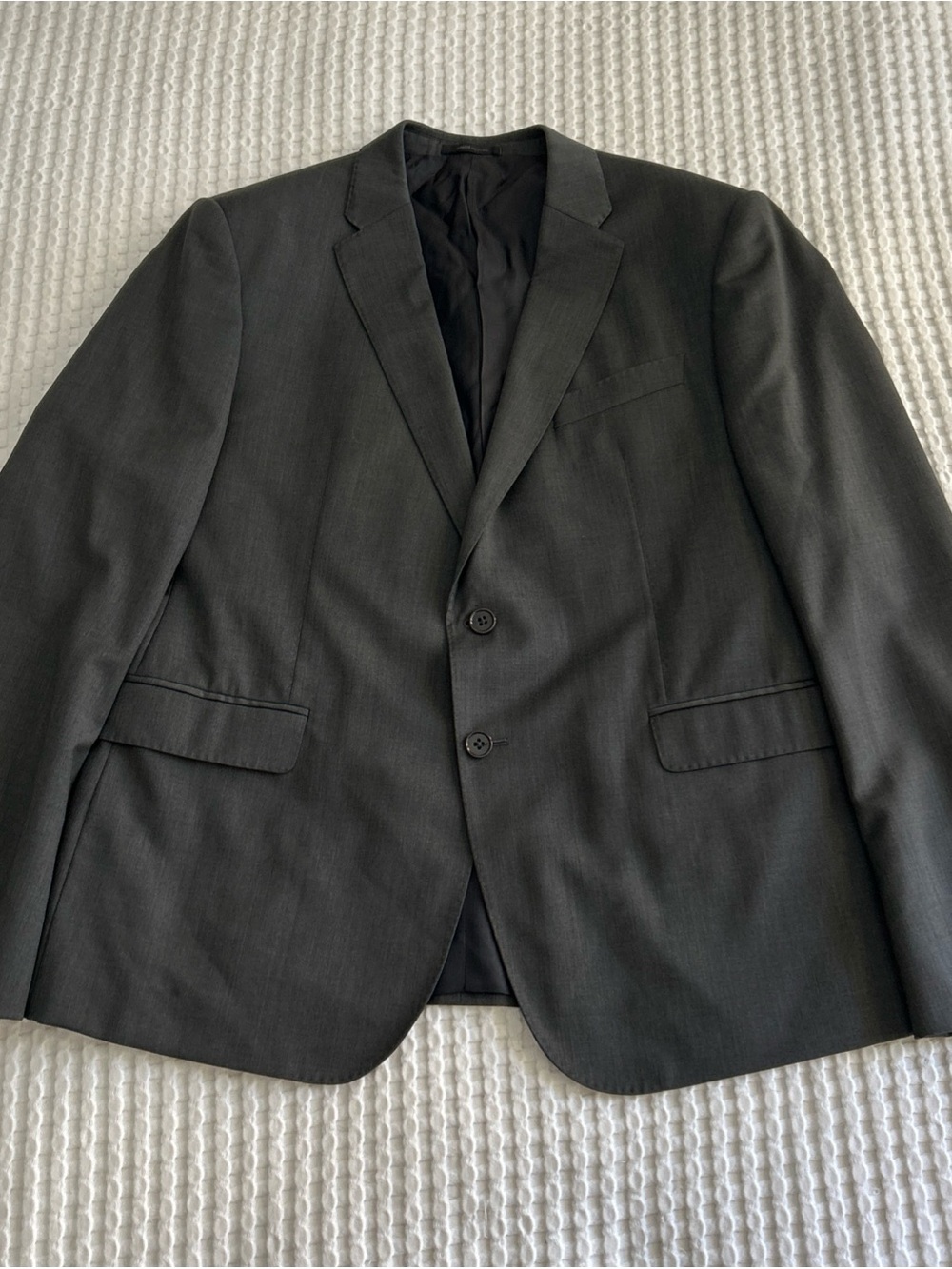 Armani Collezioni Drop 8 40R Men’s Classic Charcoal Gray Two-Button Blazer